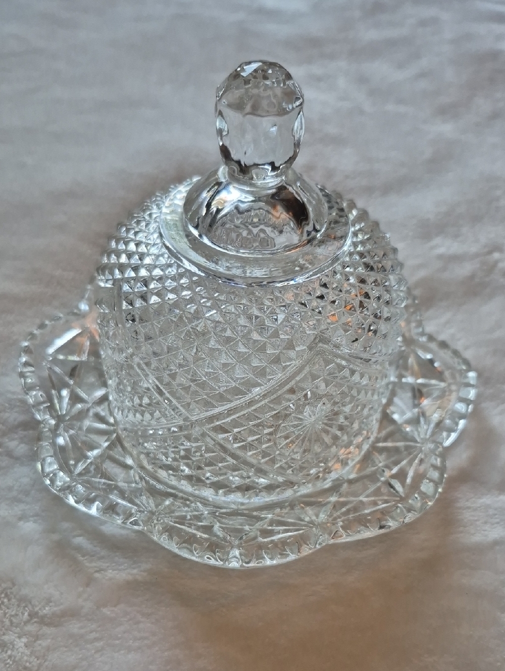 Avon Vintage Glass Dome Butter Dish with Lid